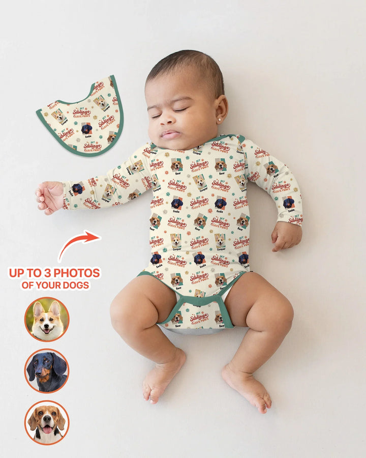 Gerippte Babykleidung mit individuellem Foto - Weich &amp; Skizzenhaft