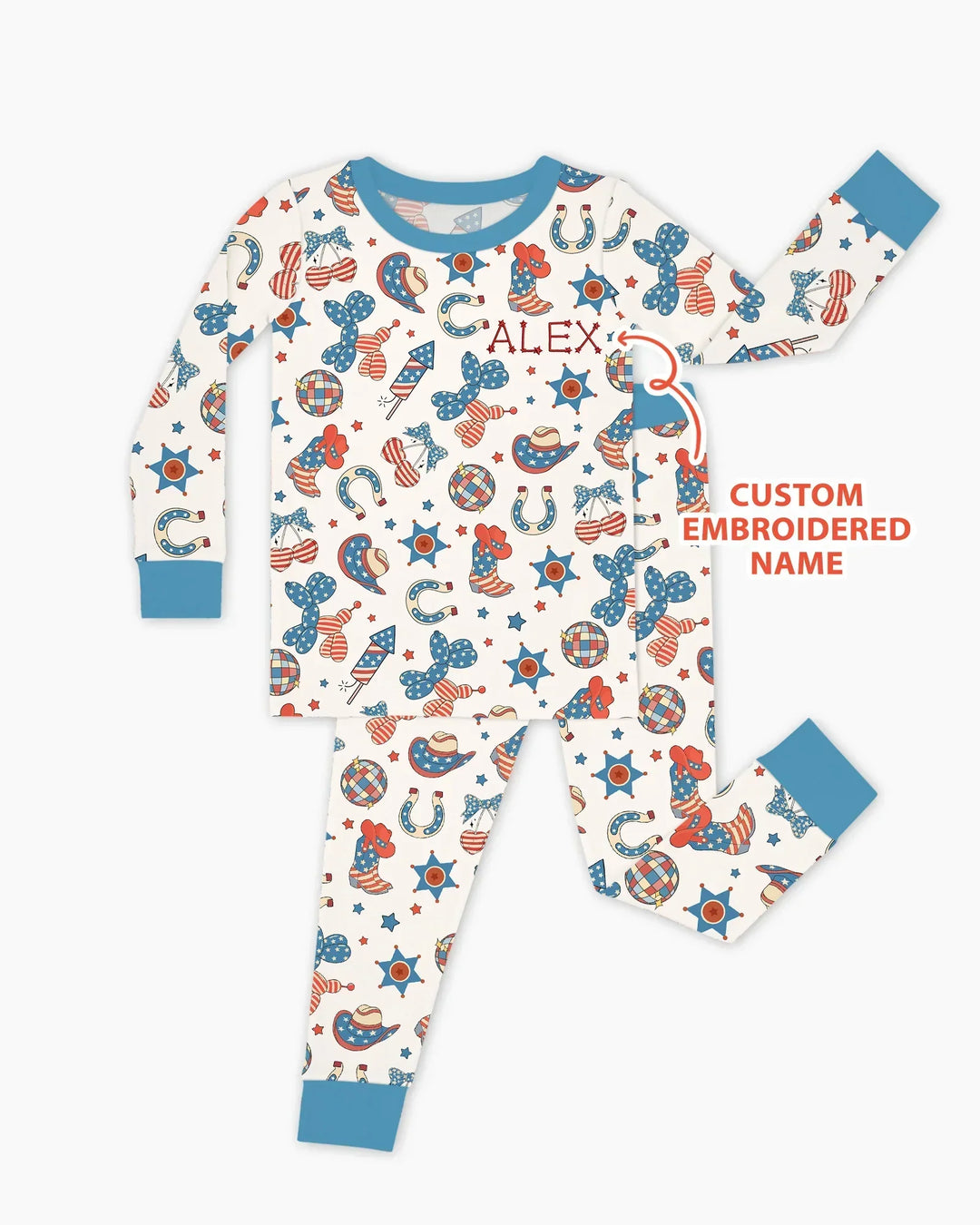Zweiteiliges Langarm-Pyjama-Set mit Sommerfrüchten