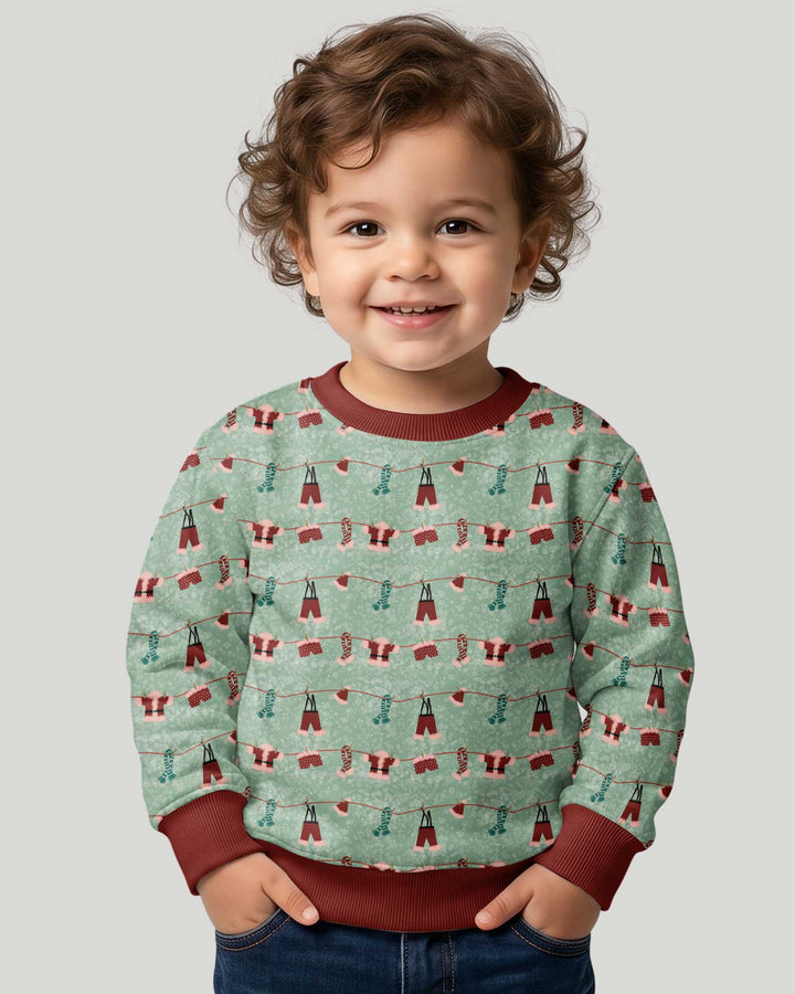 Santa In The Snow Bamboo Crewneck Sweatshirt
