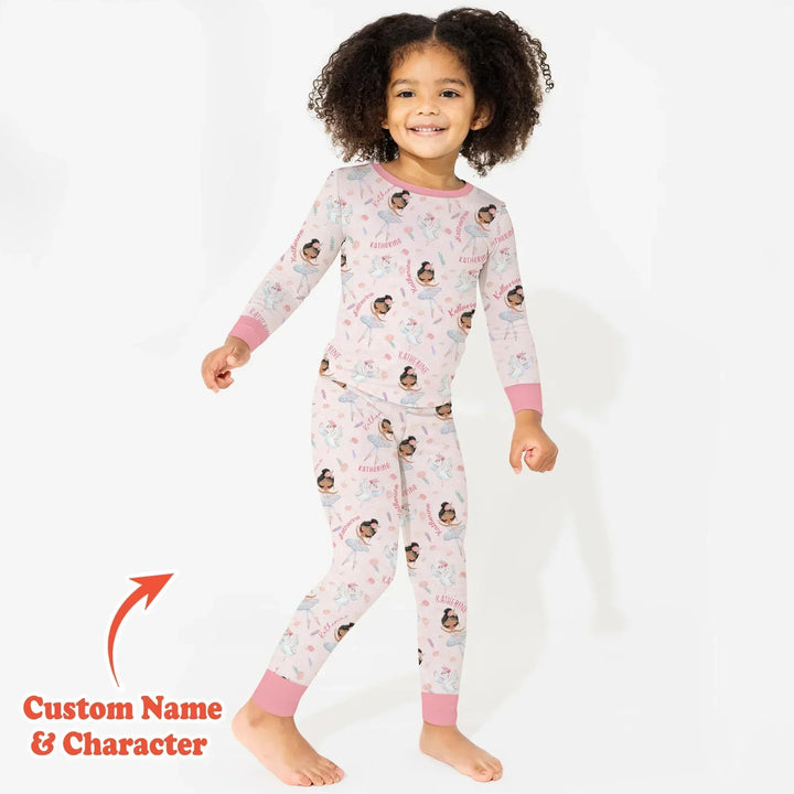 Zweiteiliges Langarm-Pyjama-Set mit Sommerfrüchten