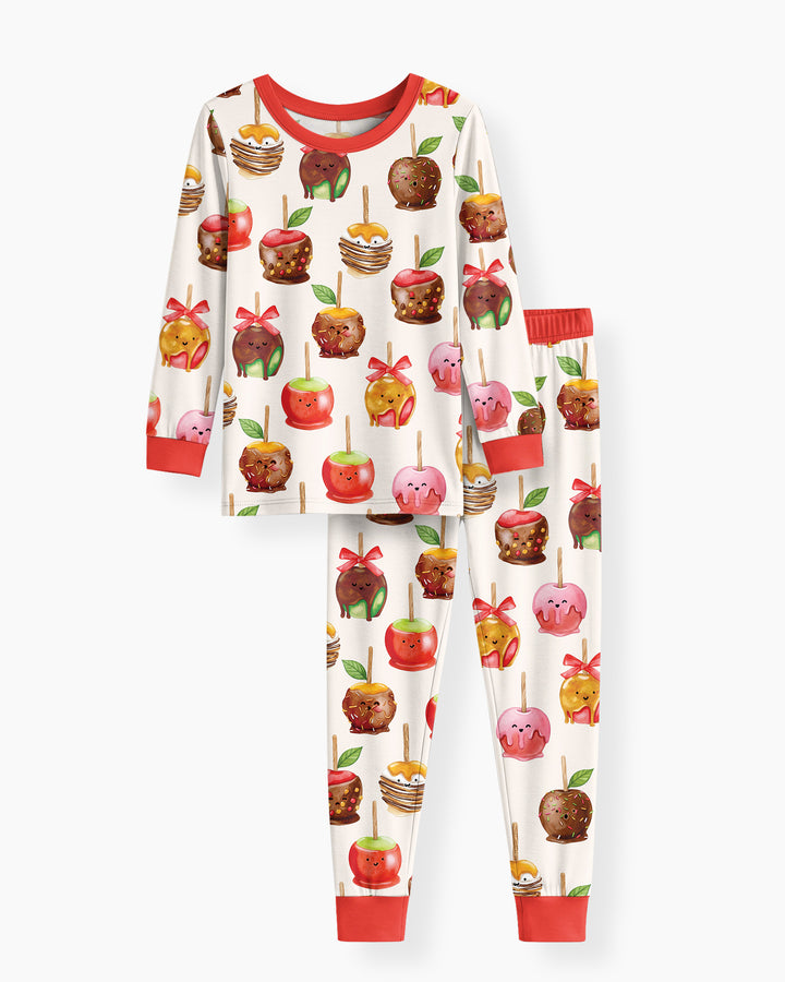 Zweiteiliges Langarm-Pyjama-Set mit Sommerfrüchten