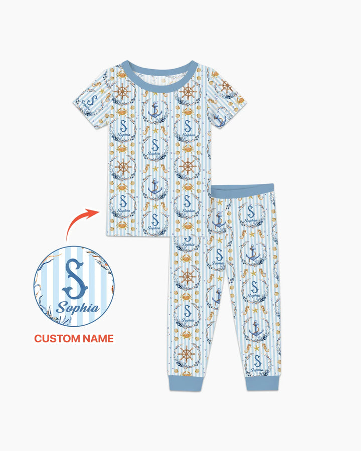 Zweiteiliges, kurzärmliges Pyjama-Set mit Marienkäfern