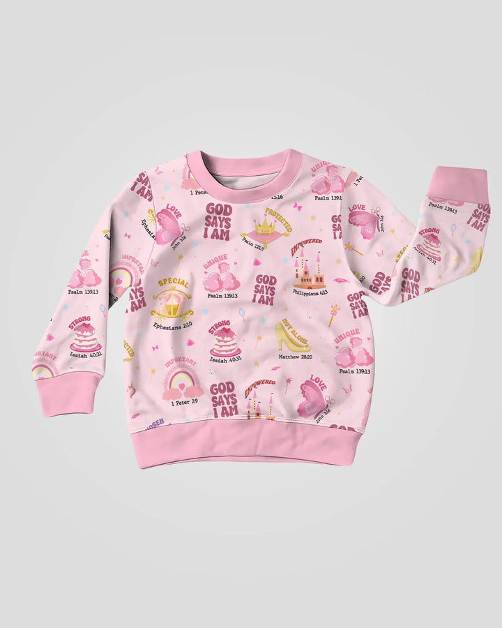 God Says I Am Girl Bambus-Rundhals-Sweatshirt
