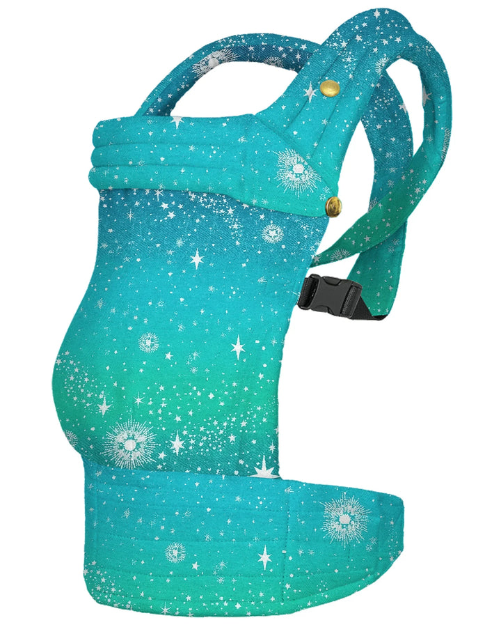 Teal Starry Night Glitzer Babytrage