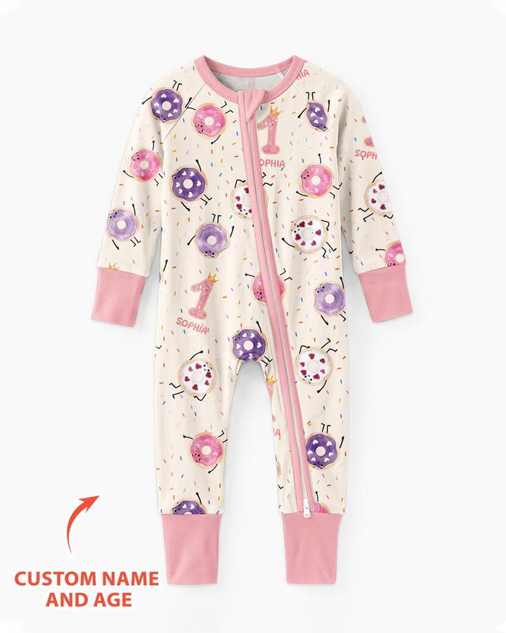 Custom Birthday Donut Bamboo Convertible Zippy
