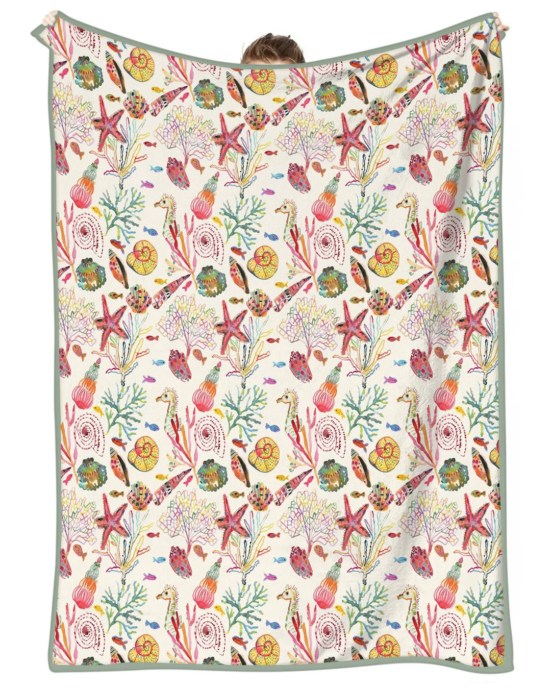 Tropical Reef Whimsy  Bamboo Blanket