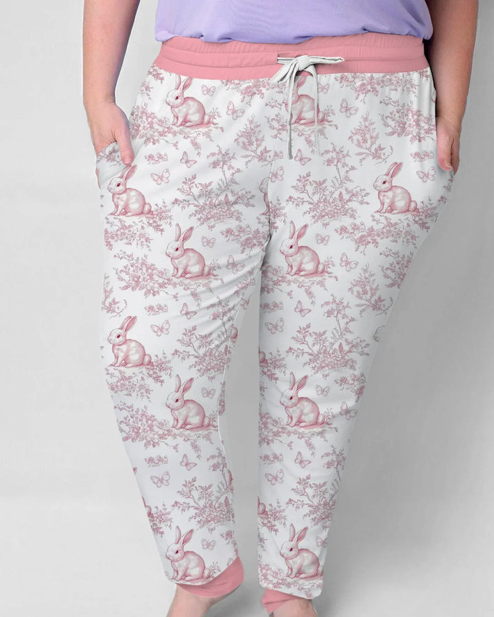 Oster-Chinoiserie Toile-de-Jouy-Bambus-Pyjama-Set für Damen