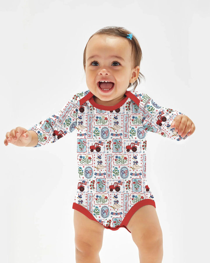 Gerippte Babykleidung mit individuellem Foto - Weich &amp; Skizzenhaft