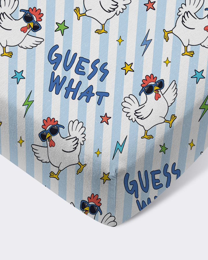 Guess What Chicken Butt! Bamboo Fitted Crib Sheet
