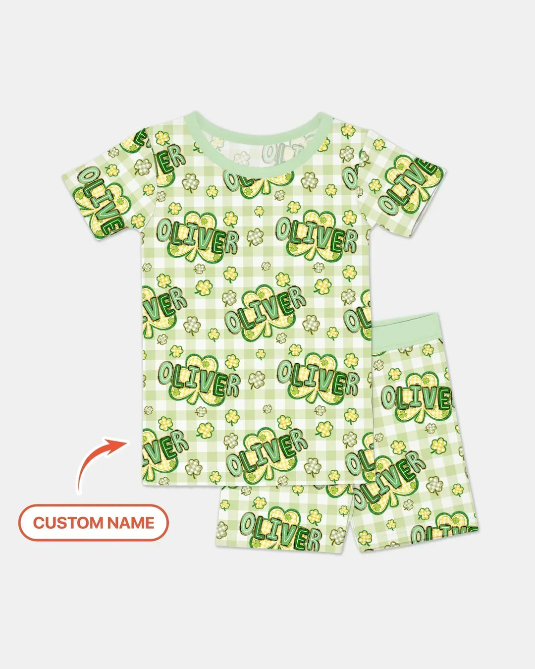Zweiteiliges Pyjama-Set mit kurzen Ärmeln und Shorts im Sommer-Design