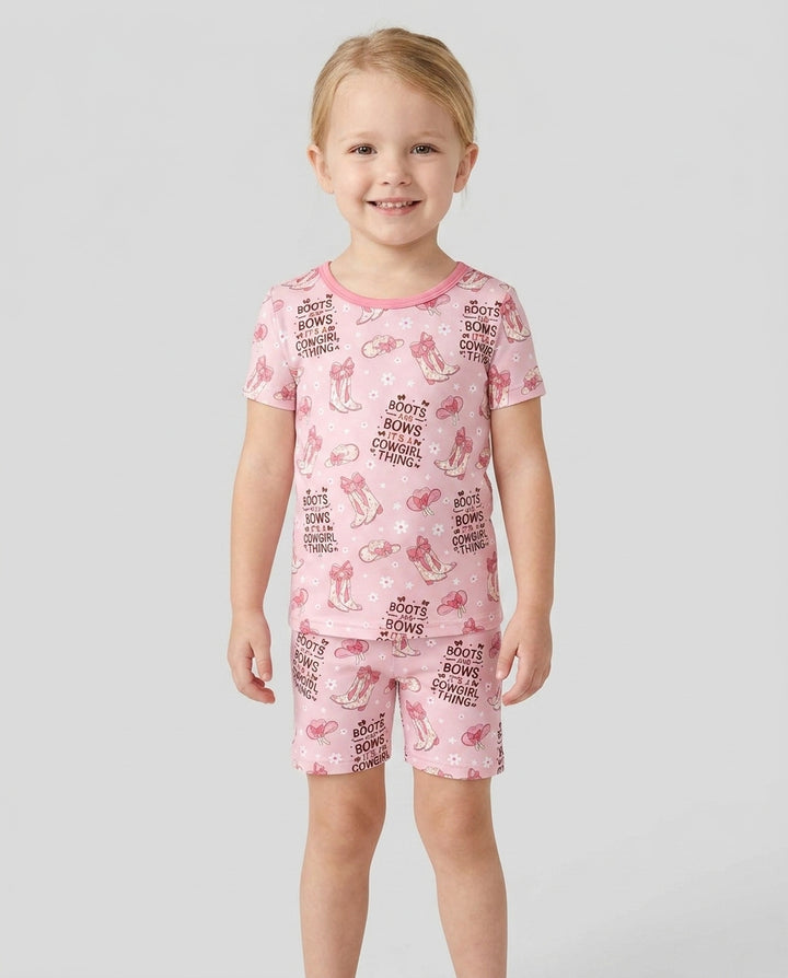 Schlafanzug-Set zweiteilig, kurze Ärmel, kurze Hose, Bambus