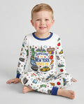 Someone in New York Loves Me Bamboo Two Piece Long Sleeve Pajama Set (A)