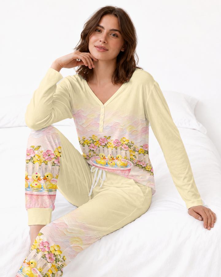 Sweet Duckling Dreams Bamboo Women Pajama Set