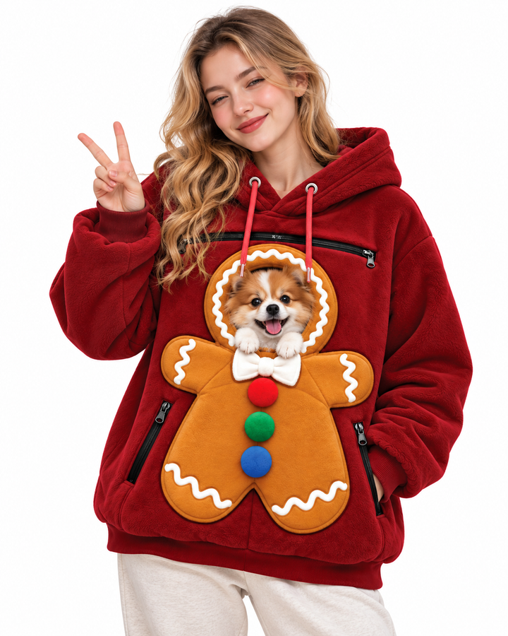 Gingerbread Animals Carrier Hoodie