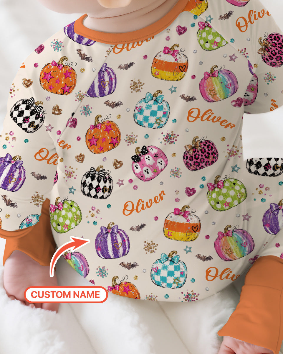 Custom Name Twinkle Pumpkin Bamboo Convertible Zippy