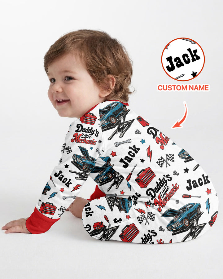 Custom Name Daddy's Little Mechanic Bamboo Convertible Zippy