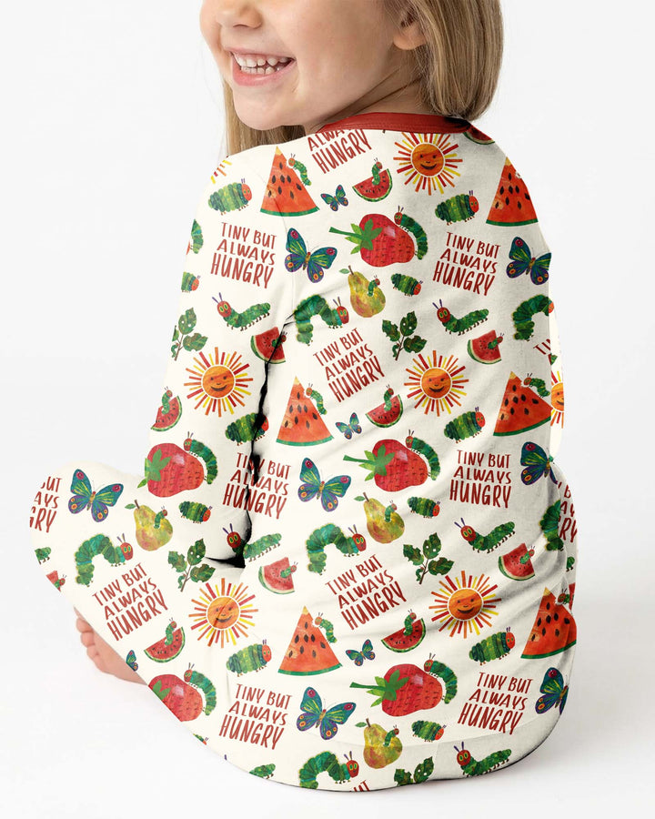 Tiny But Always Hungry Caterpillar Bamboo Two Piece Long Sleeve Pajama Set