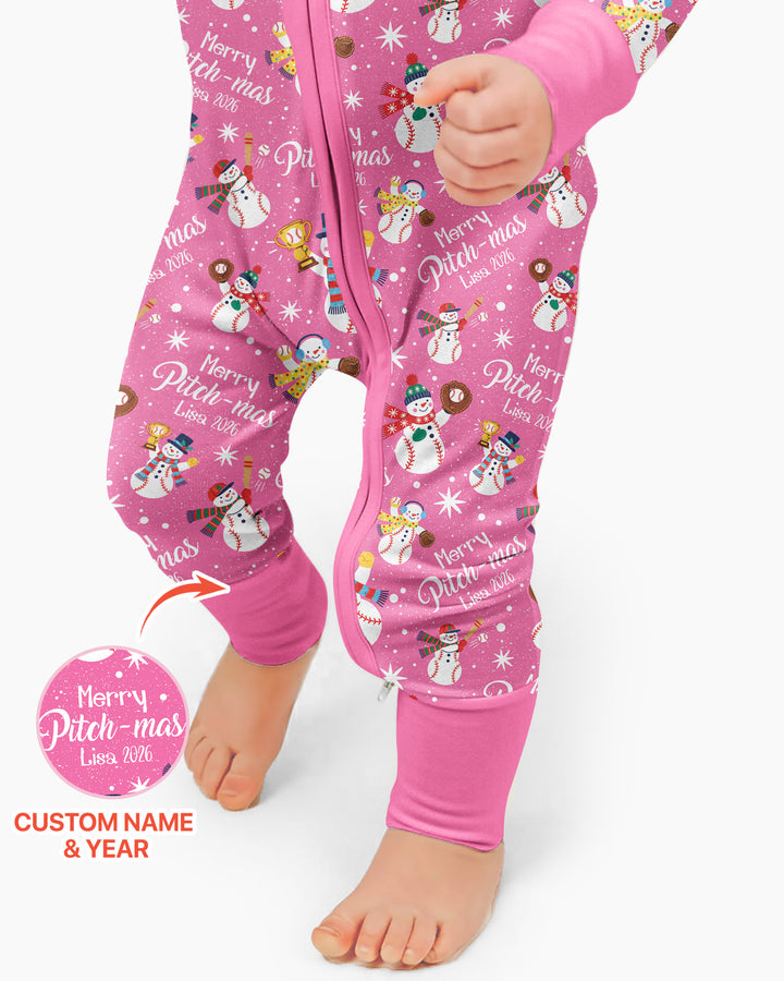 Custom Baseball Christmas Bamboo Convertible Zippy