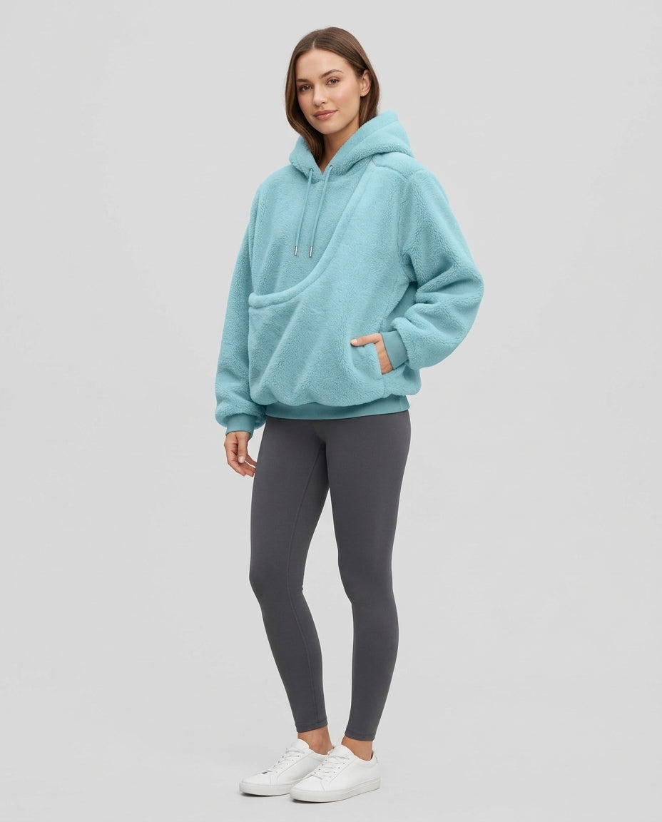 Oversized Pet Carrier Hoodie with Kangaroo Pocket