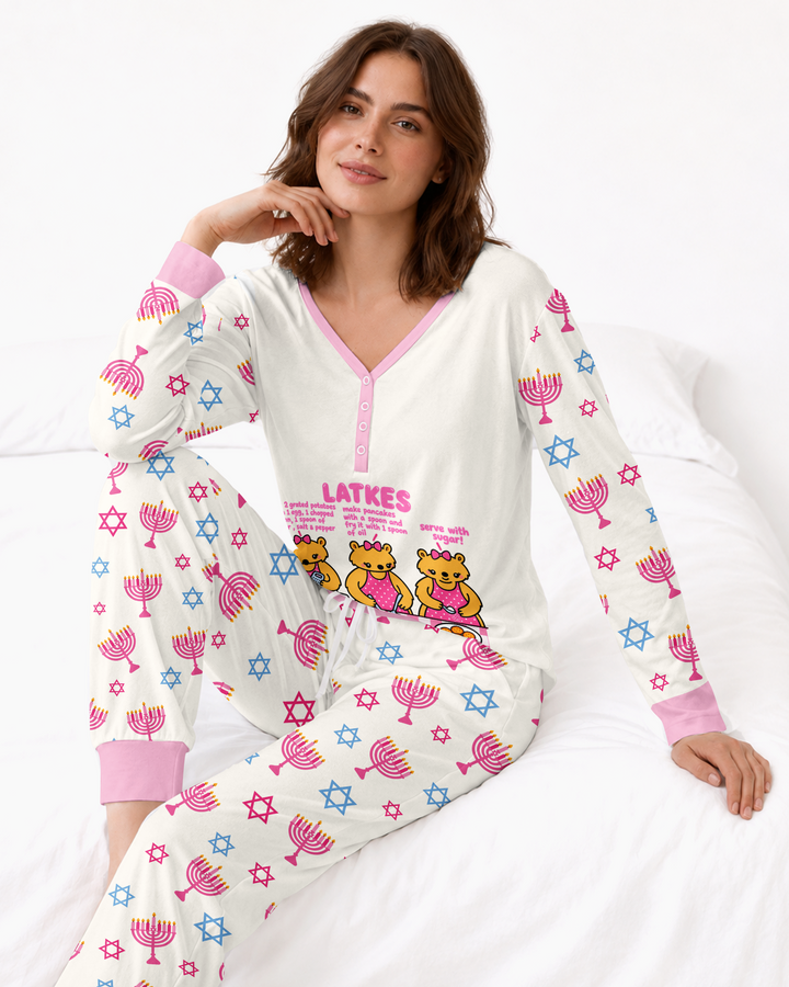 Latkes Recipe Bamboo Women Pajama Set