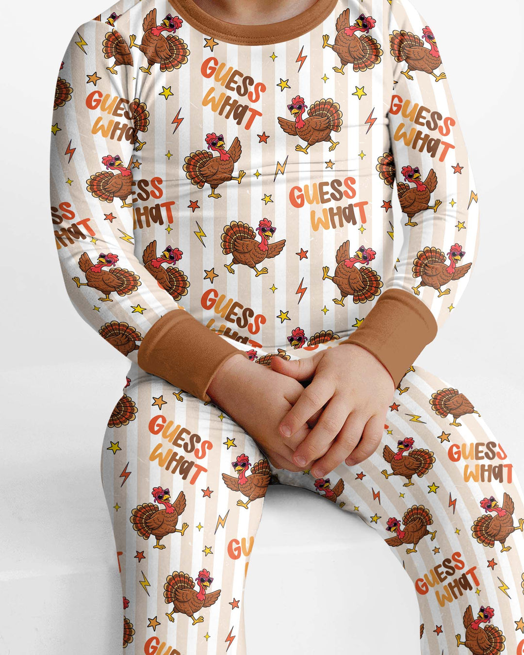 Guess What Turkey Butt Bamboo Two Piece Long Sleeve Pajama Set
