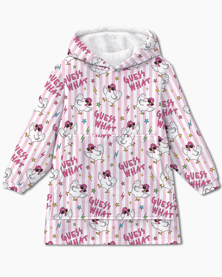 Guess What Chicken Butt! Bamboo Blanket Hoodie