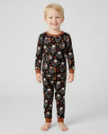 Kawaii Skeleton Woodland Animals Bamboo Two Piece Long Sleeve Pajama Set