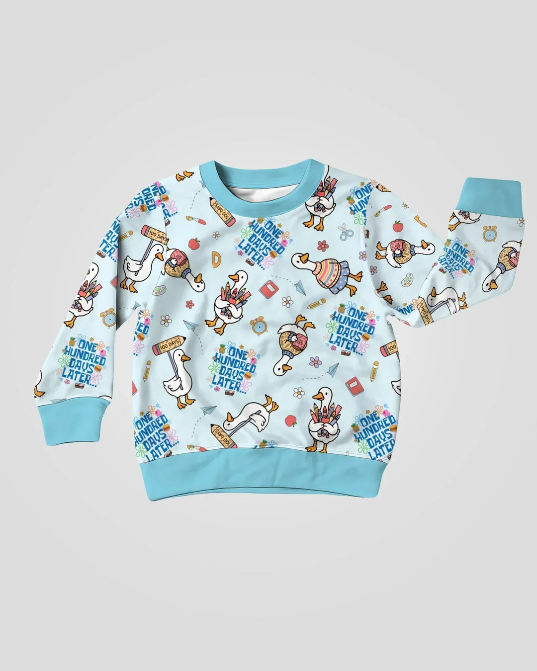 Hundert Tage Später Alberne Gans Bambus Rundhals-Sweatshirt