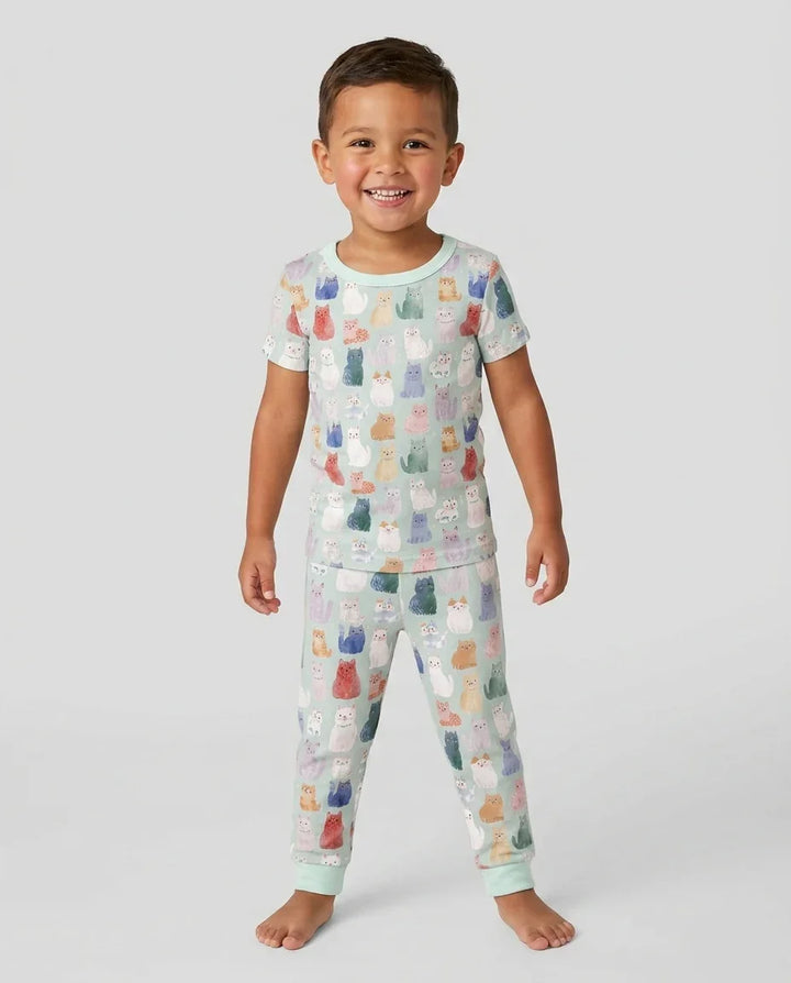Zweiteiliges, kurzärmliges Pyjama-Set mit Marienkäfern