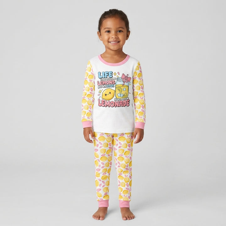 Inspired Life Gave Me Lemons Bamboo Two Piece Long Sleeve Pajama Set