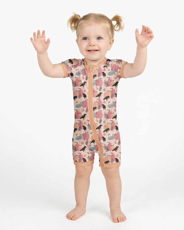 Pastel Pumpkin Patch Bamboo Shorty Zippy