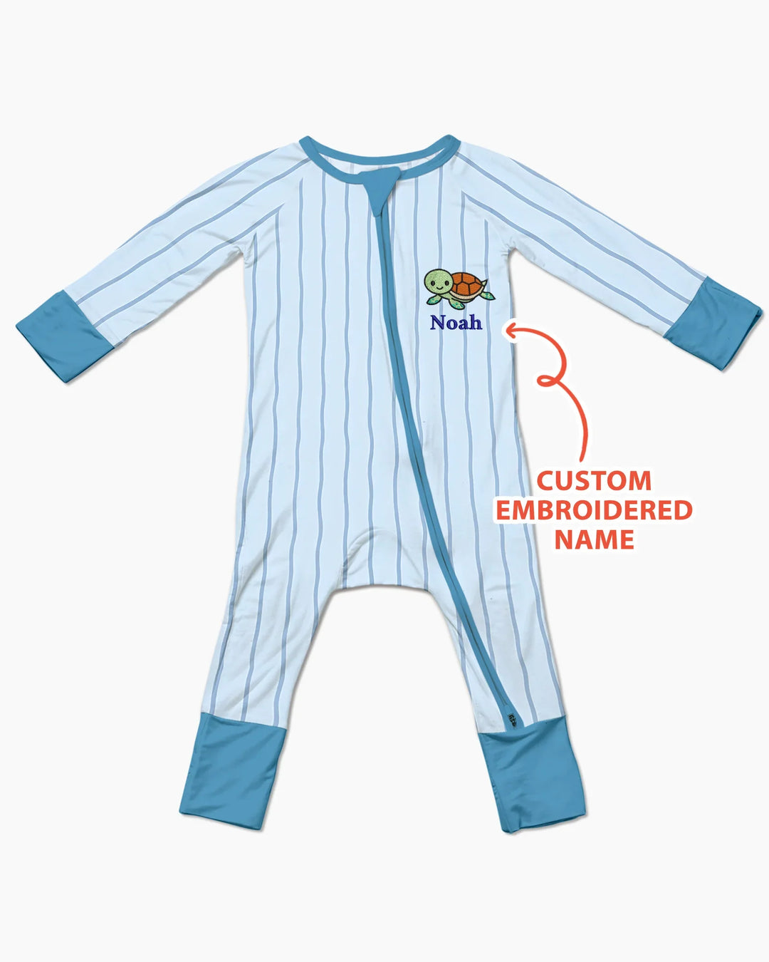Custom Embroidered Name Marine Life Bamboo Convertible Zippy