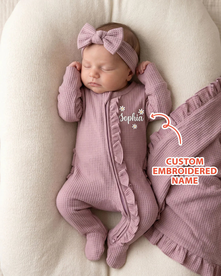 Gerippte Babykleidung mit individuellem Foto - Weich &amp; Skizzenhaft