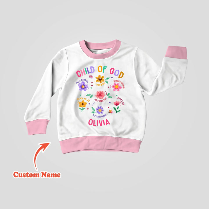 Personalisierbares "Kind Gottes" Bambus-Rundhals-Sweatshirt