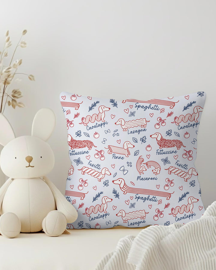Funny Dachshund Pasta Pups Bamboo Pillow Case