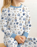 Zweiteiliges Langarm-Pyjama-Set mit Sommerfrüchten