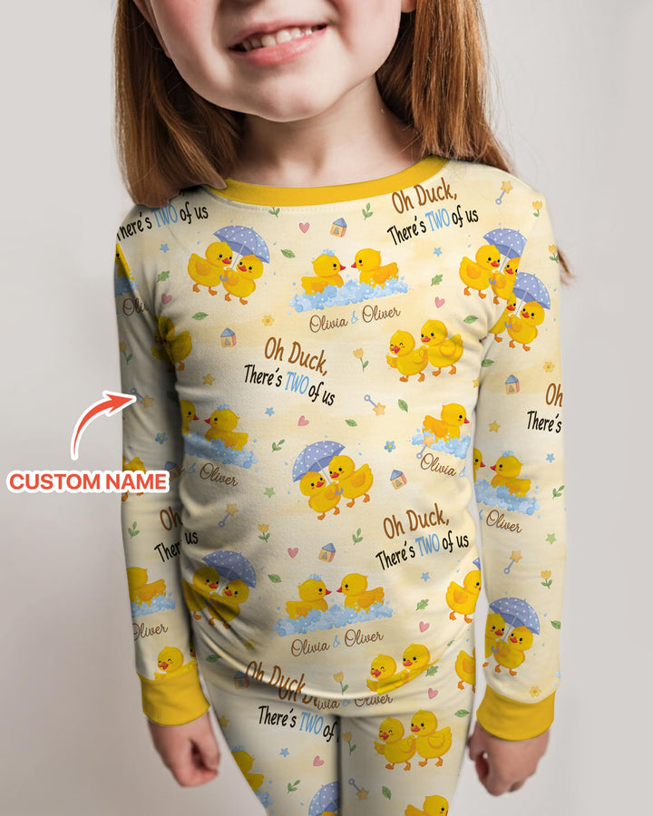 Oh Duck There's Two Of Us Twin Bamboo Two Piece Long Sleeve Pajama Set