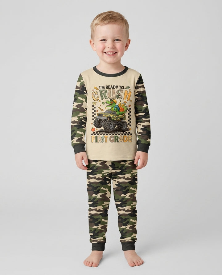 Zweiteiliges Langarm-Pyjama-Set mit Sommerfrüchten