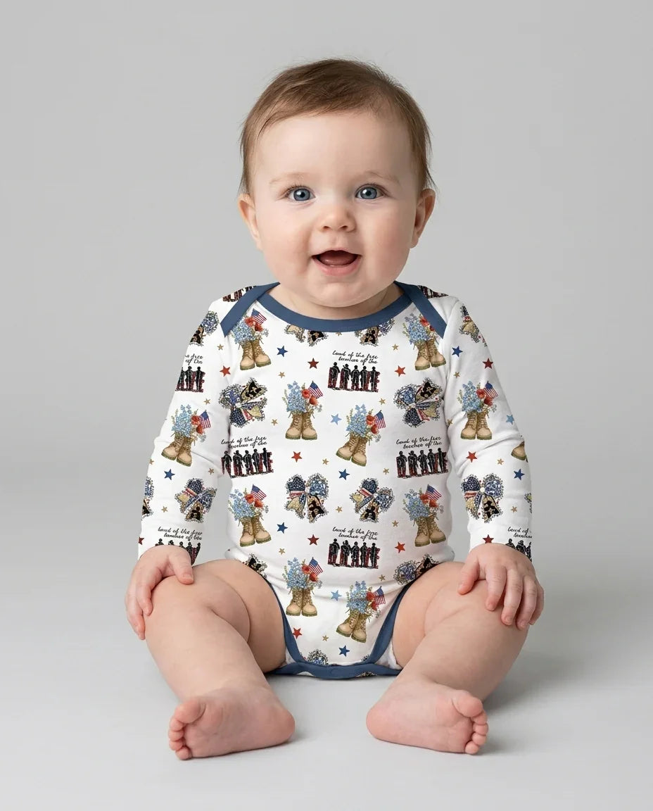 Gerippte Babykleidung mit individuellem Foto - Weich &amp; Skizzenhaft