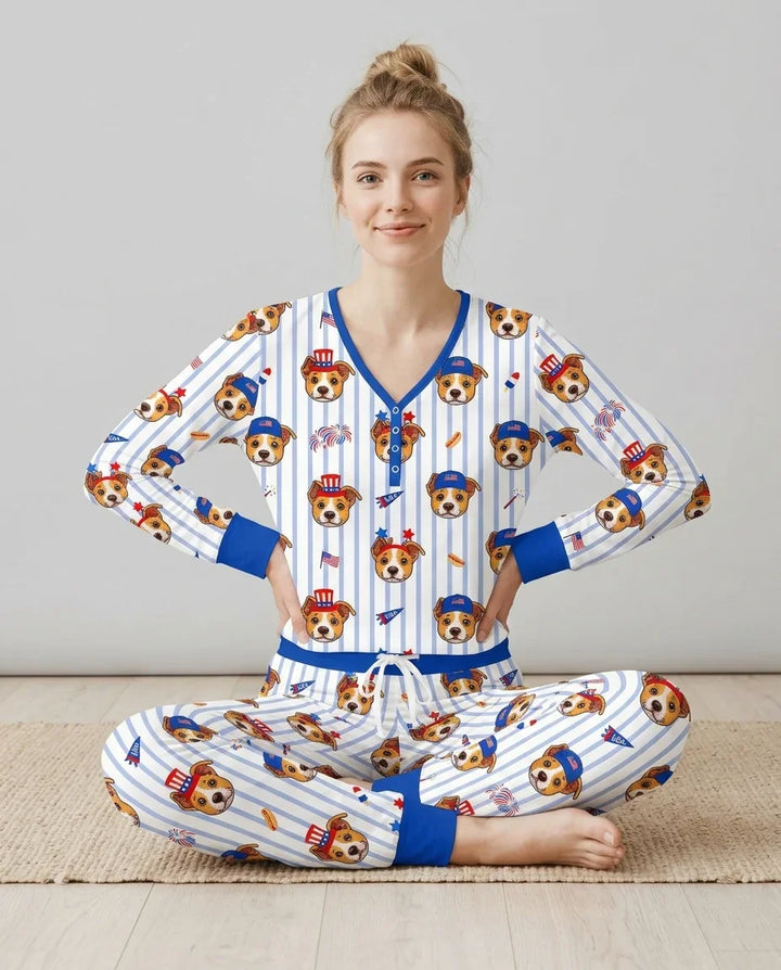 Vorlage Bambus Damen Pyjama Set