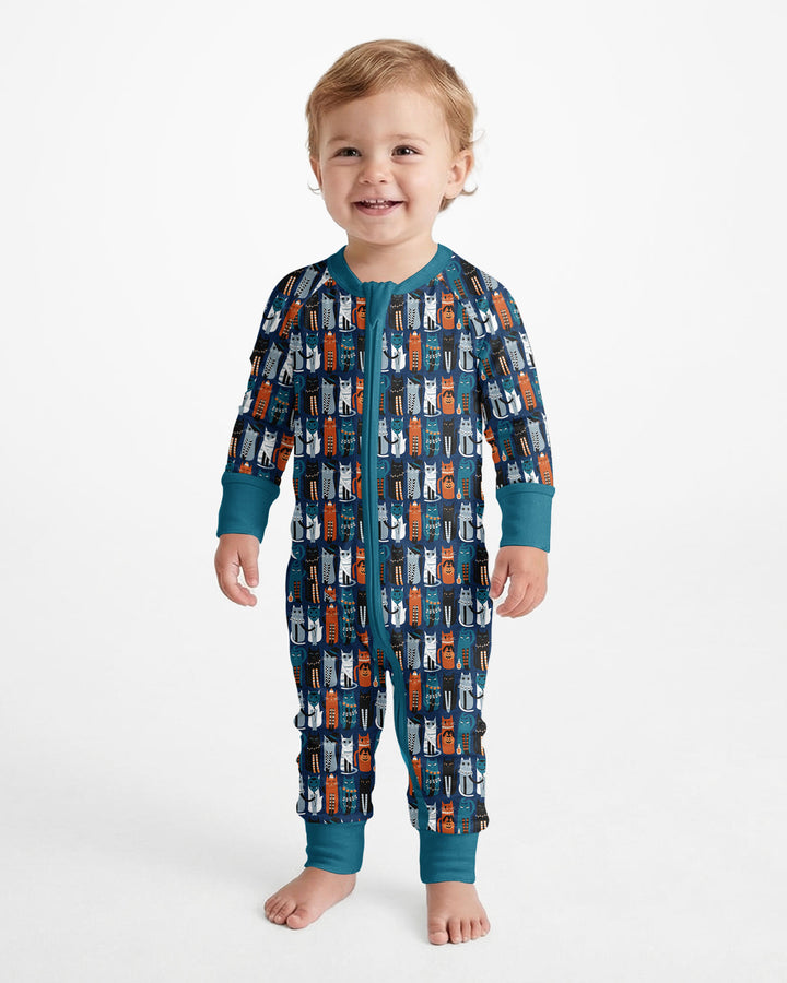 Retro Halloween Cat Bamboo Convertible Zippy