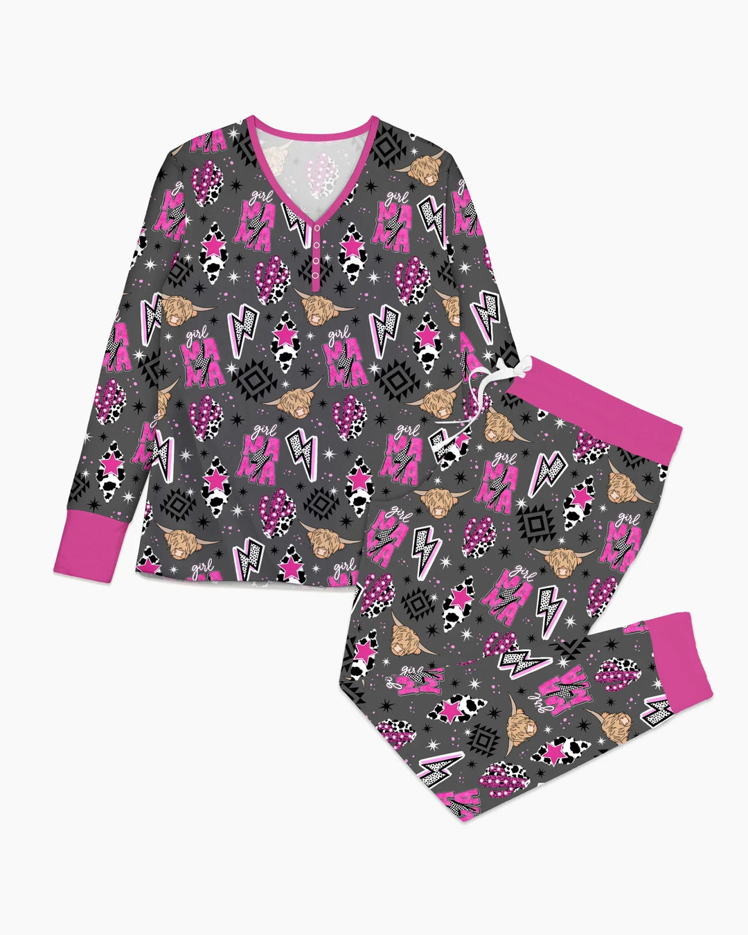 Western Mama & Me passendes Pyjama-Set für Damen aus Bambus