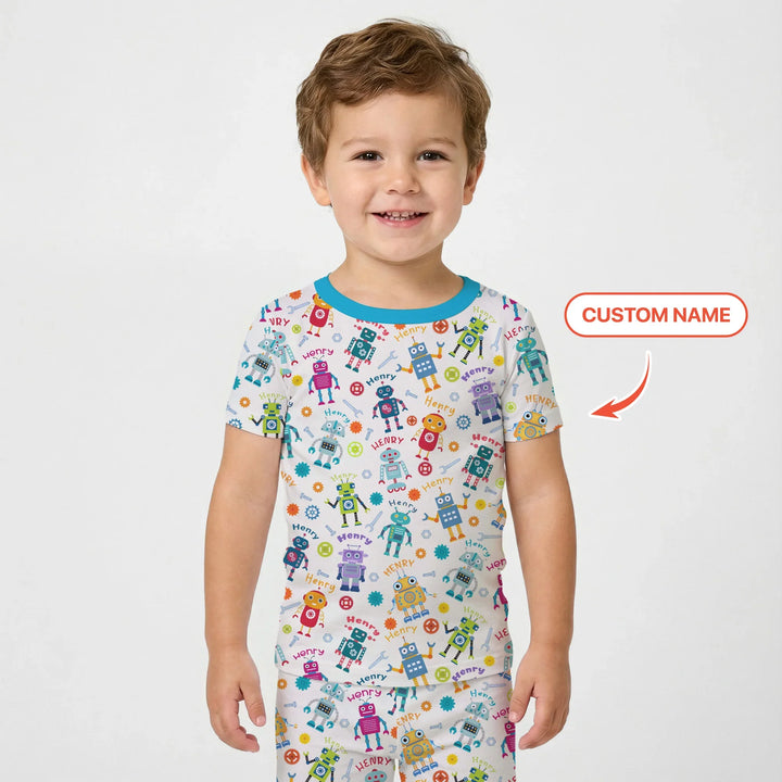 Zweiteiliges, kurzärmliges Pyjama-Set mit Marienkäfern