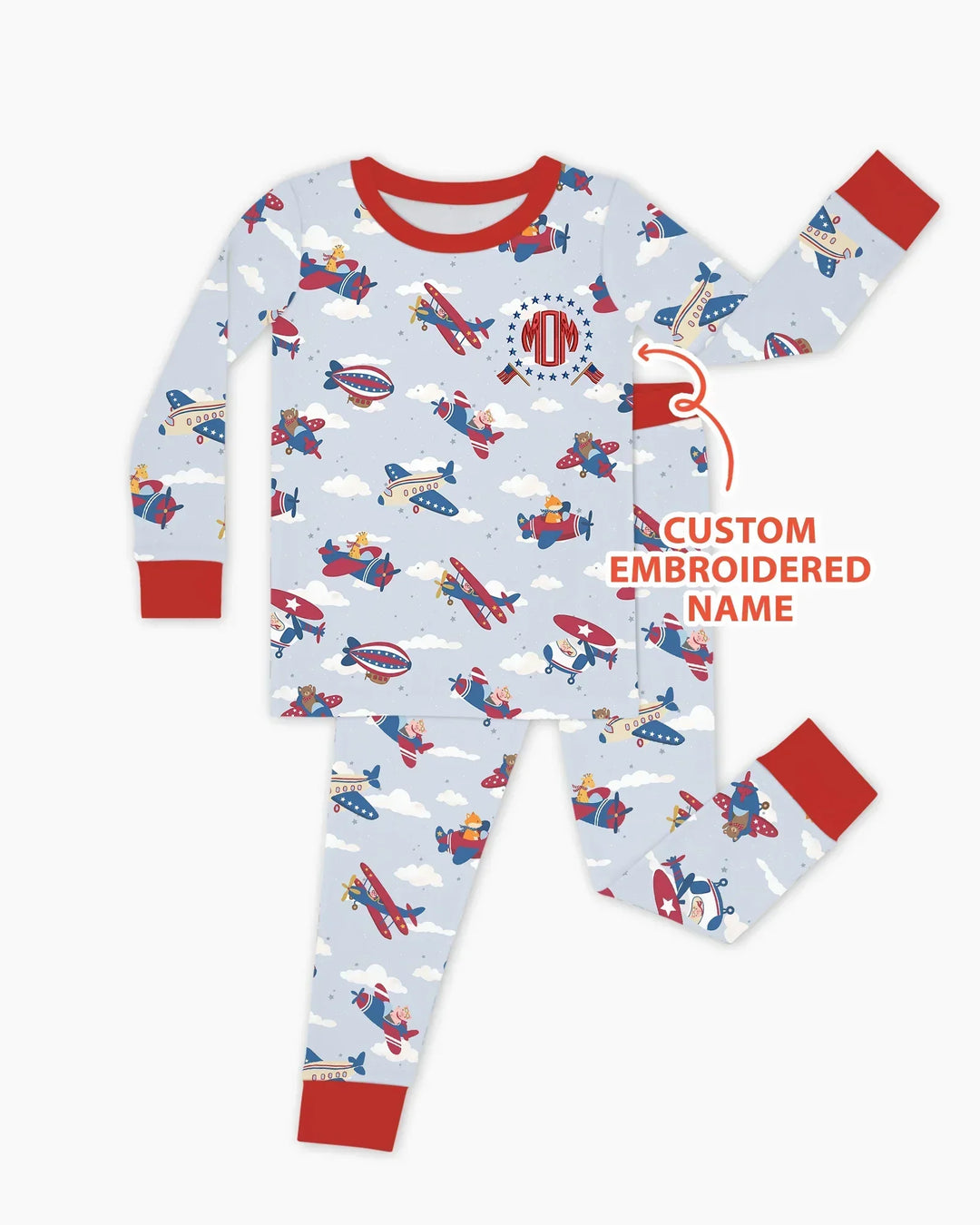 Zweiteiliges Langarm-Pyjama-Set mit Sommerfrüchten