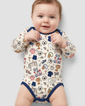 Gerippte Babykleidung mit individuellem Foto - Weich &amp; Skizzenhaft