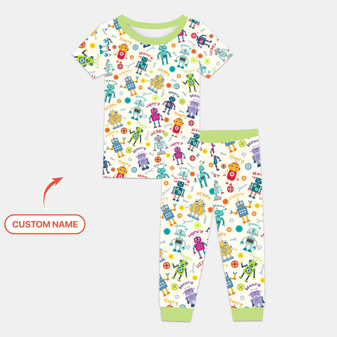 Zweiteiliges, kurzärmliges Pyjama-Set mit Marienkäfern