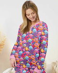 Rainbow Glitter Dumplings Bamboo Women Pajama Set