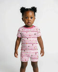 Template Zweiteiliges Pyjama-Set mit kurzen Ärmeln und Shorts