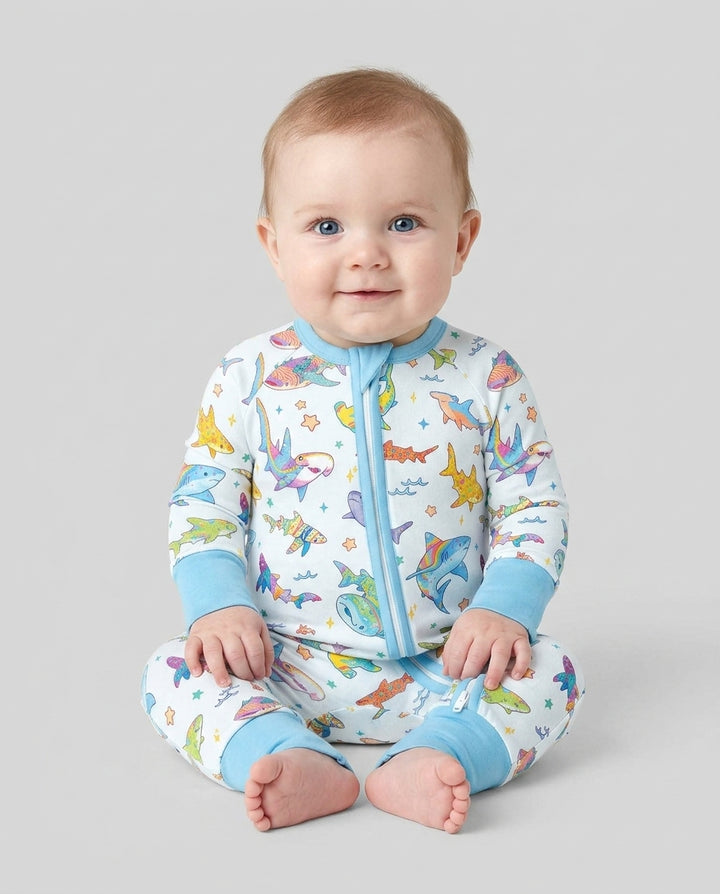 Tropical Sharks Bamboo Convertible Zippy