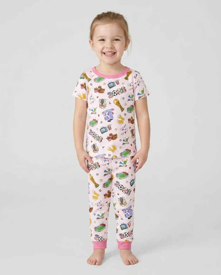 Zweiteiliges, kurzärmliges Pyjama-Set mit Marienkäfern